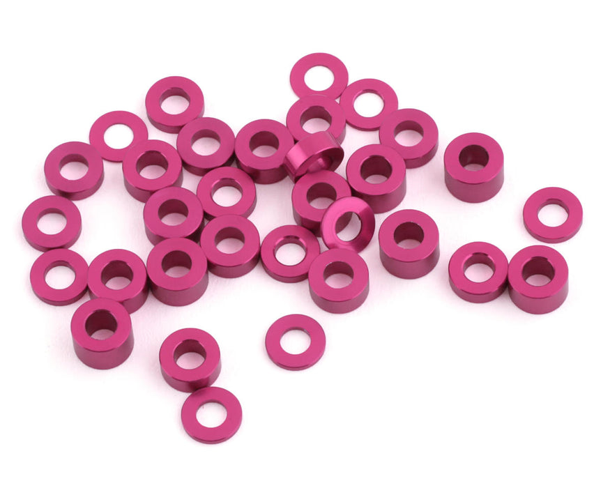 Team Brood 3x6mm 6061 Aluminum Ball Stud Washer Full Kit (Pink) (32)