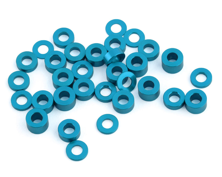 Team Brood 3x6mm 6061 Aluminum Ball Stud Washer Full Kit (Light Blue) (32)