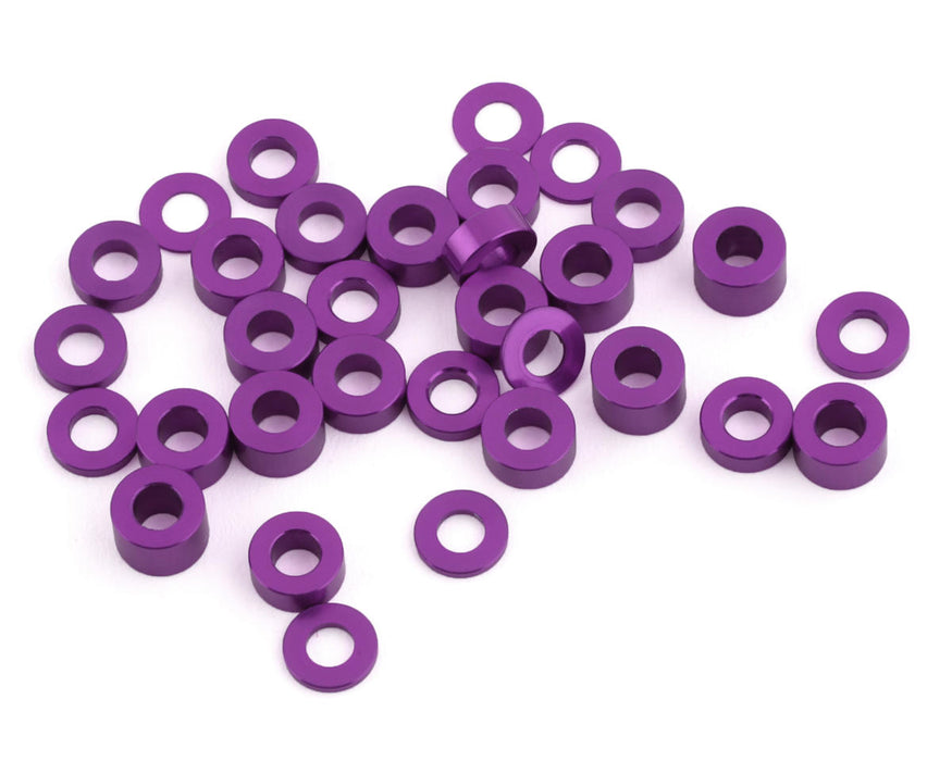 Team Brood 3x6mm 6061 Aluminum Ball Stud Washer Full Kit (Purple) (32)