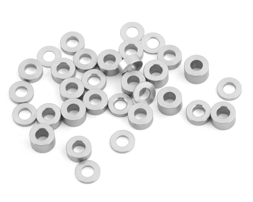 Team Brood Kit complet de rondelles à bille en aluminium 6061 3 x 6 mm (argent) (32)