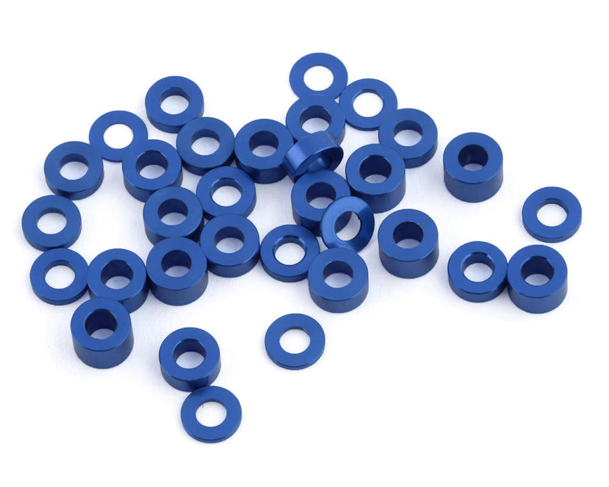 Team Brood 3x6mm 6061 Aluminum Ball Stud Washer Full Kit (Blue) (32)