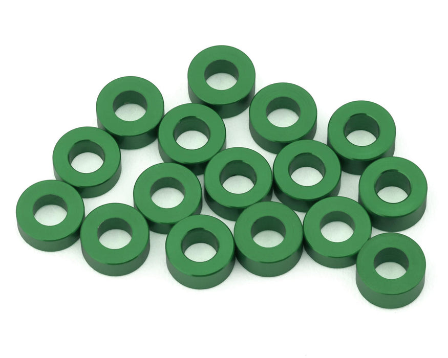 Team Brood Rondelles à bille en aluminium 6061 3 x 6 mm, grand kit (vert) (16)