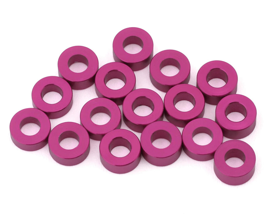 Team Brood 3x6mm 6061 Aluminum Ball Stud Washers Large Kit (Pink) (16)