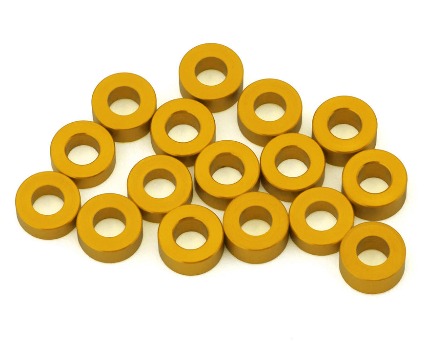 Team Brood Rondelles à bille en aluminium 6061 3 x 6 mm, grand kit (jaune) (16)