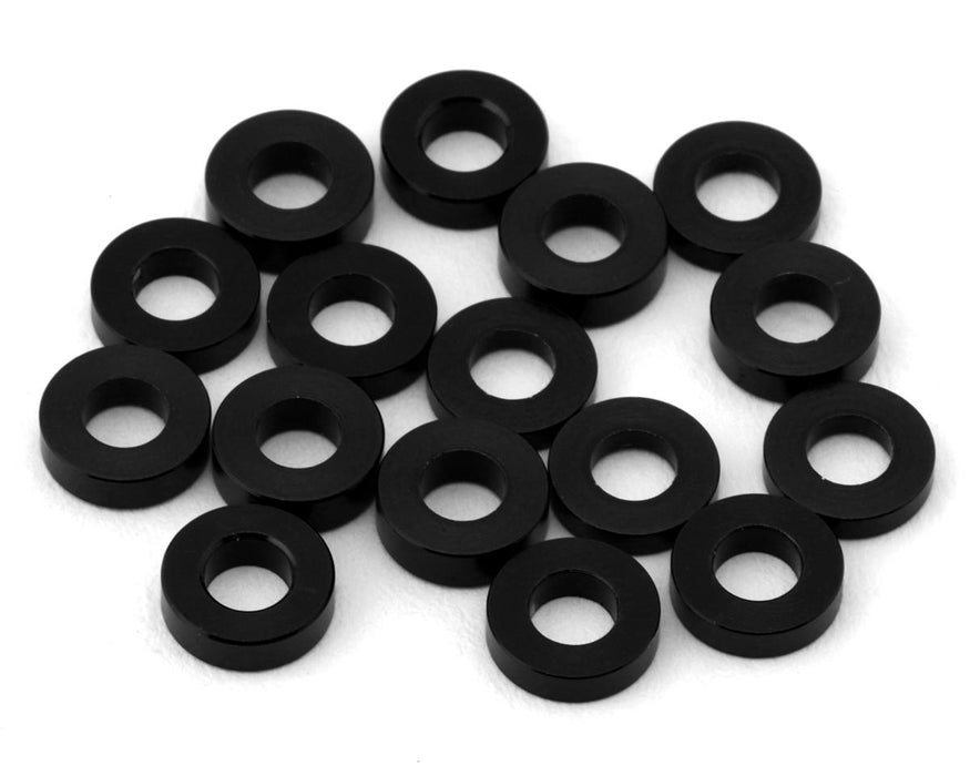 Team Brood 3x6mm 6061 Aluminum Ball Stud Washers Medium Kit (Black) (16)