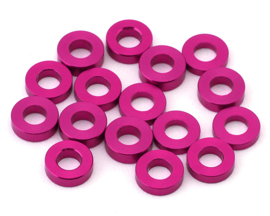 Team Brood Kit moyen de rondelles à rotule en aluminium 6061 3 x 6 mm (rose) (16)