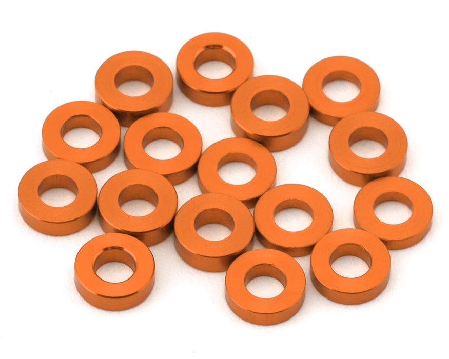 Team Brood Kit moyen de rondelles à rotule en aluminium 6061 3 x 6 mm (Orange) (16)