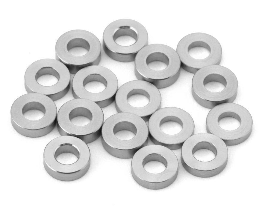 Team Brood 3x6mm 6061 Aluminum Ball Stud Washers Medium Kit (Silver) (16)