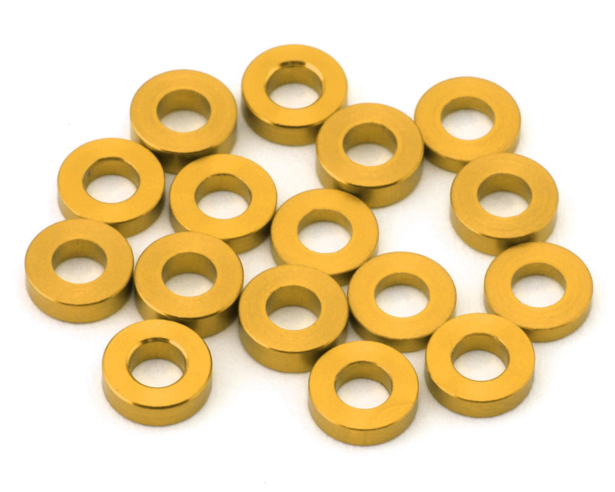 Team Brood 3x6mm 6061 Aluminum Ball Stud Washers Medium Kit (Yellow) (16)