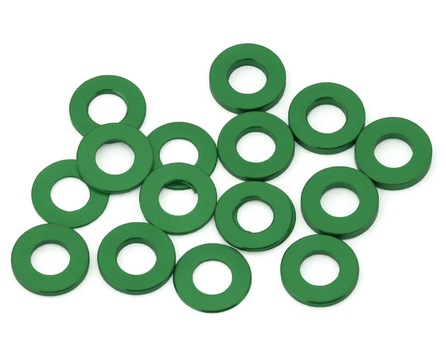 Team Brood 3x6mm 6061 Aluminum Ball Stud Washers Small Kit (Green) (16)