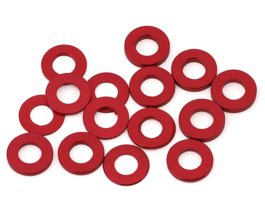 Team Brood Rondelles à bille en aluminium 6061 3 x 6 mm, petit kit (rouge) (16)