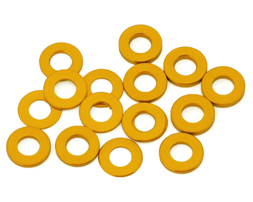 Team Brood 3x6mm 6061 Aluminum Ball Stud Washers Small Kit (Yellow) (16)