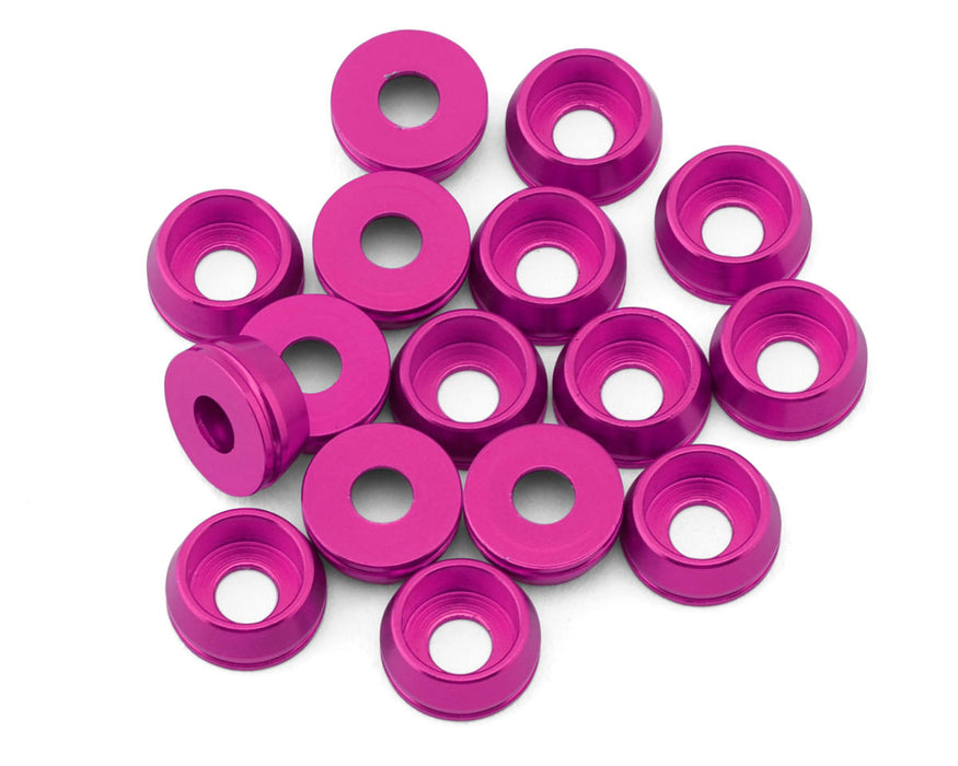 Team Brood 3mm 6061 Aluminum Cap Head Washer (Pink) (16)