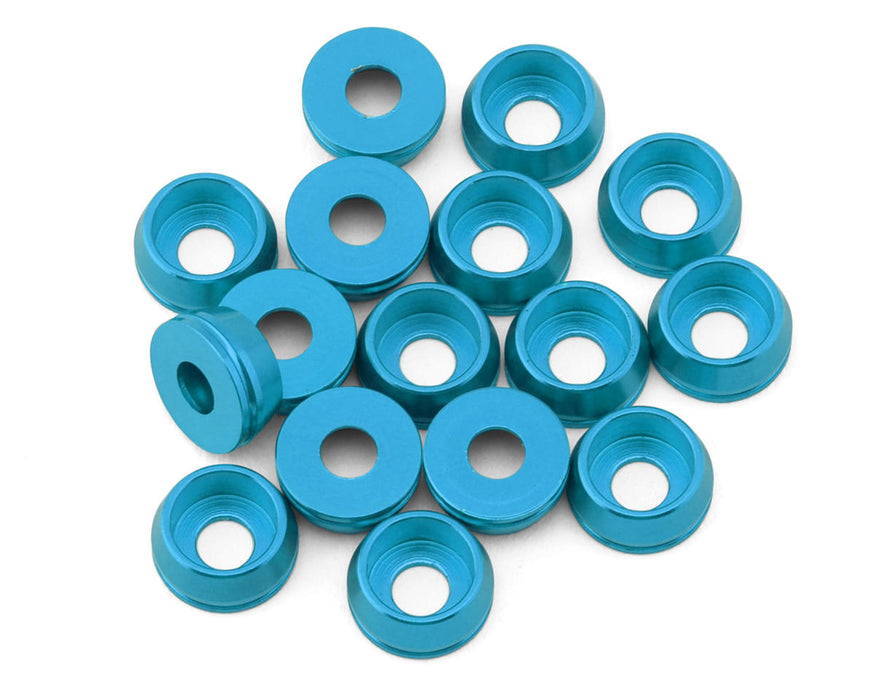 Team Brood 3mm 6061 Aluminum Cap Head Washer (Light Blue) (16)