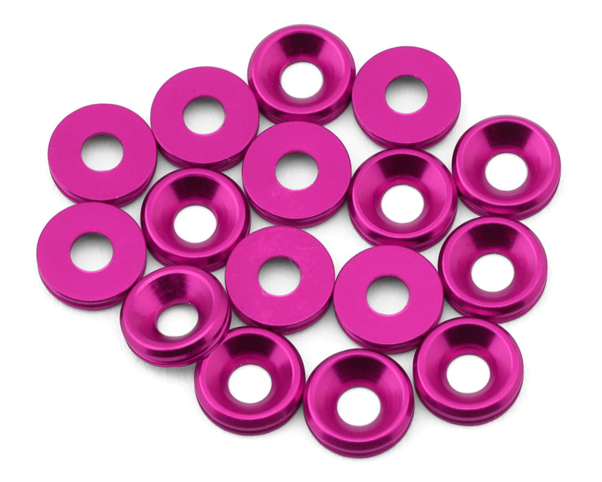 Team Brood Rondelle fraisée en aluminium 6061 de 3 mm (rose) (16)