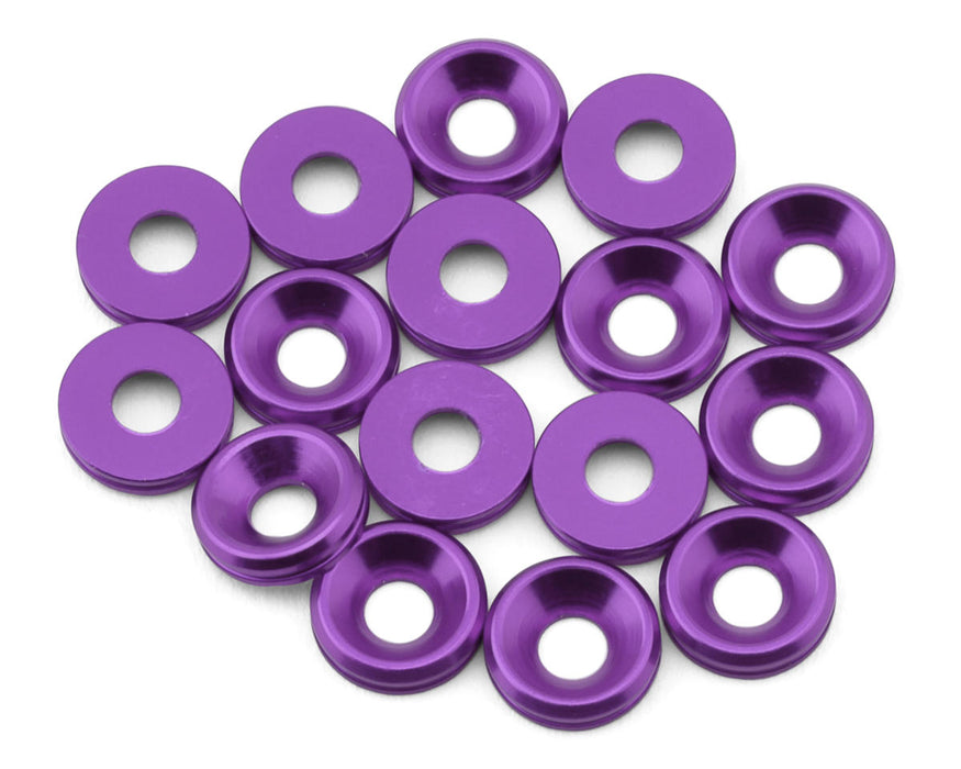 Team Brood Rondelle fraisée en aluminium 6061 de 3 mm (Violet) (16)