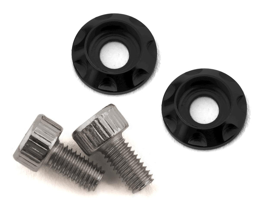 Team Brood M3 Motor Washer Heatsink w/Screws (Black) (2) (6mm)