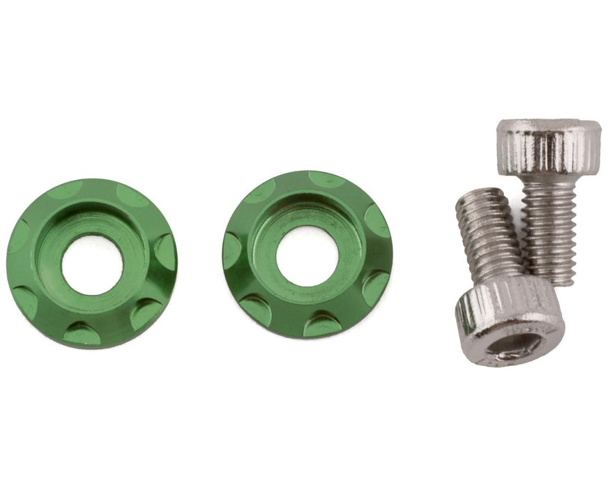 Team Brood 3mm Motor Washer Heatsink w/Screws (Green) (2) (6mm)