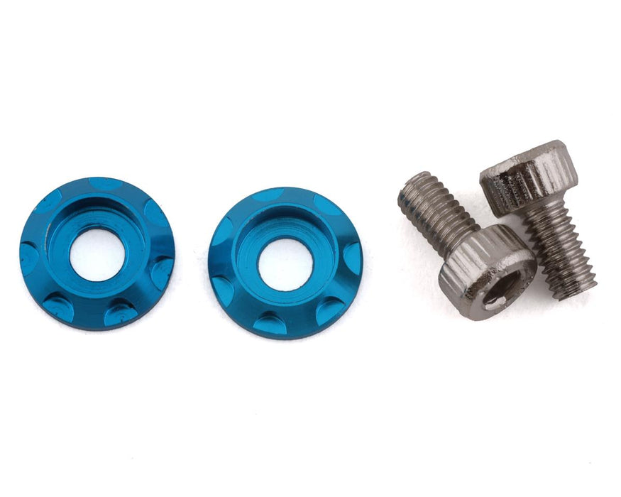 Team Brood 3mm Motor Washer Heatsink w/Screws (Light Blue) (2) (6mm)