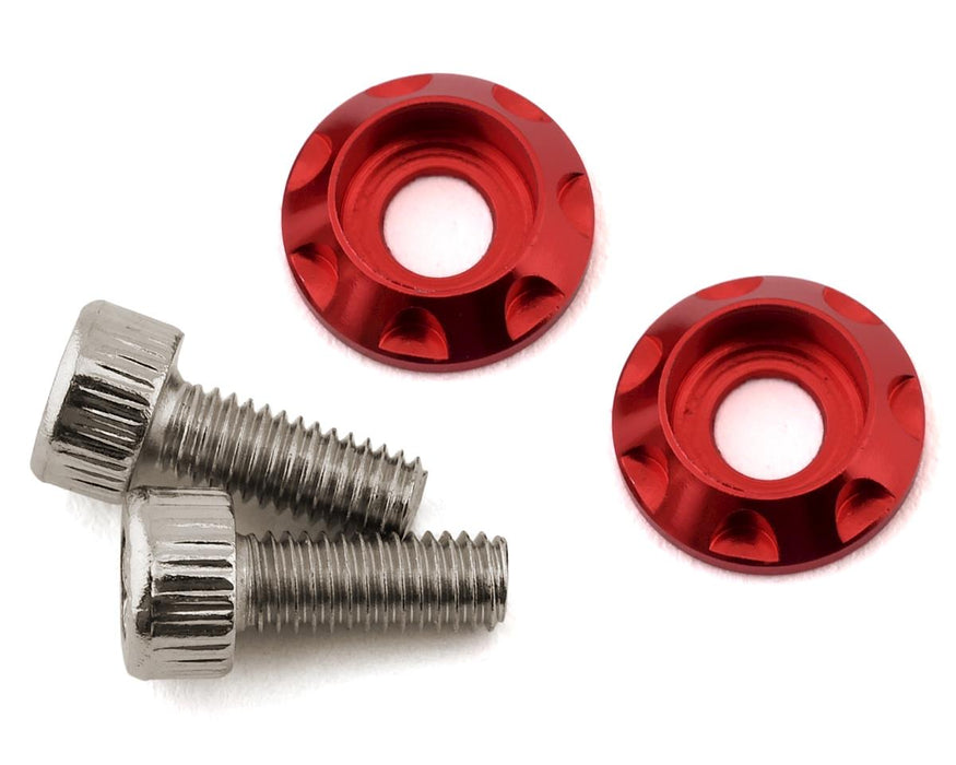 Team Brood M3 Motor Washer Heatsink w/Screws (Red) (2) (8mm)