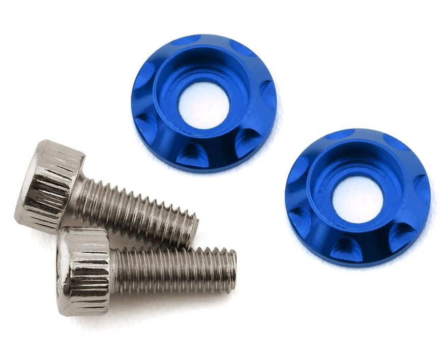 Team Brood M3 Motor Washer Heatsink w/Screws (Blue) (2) (8mm)