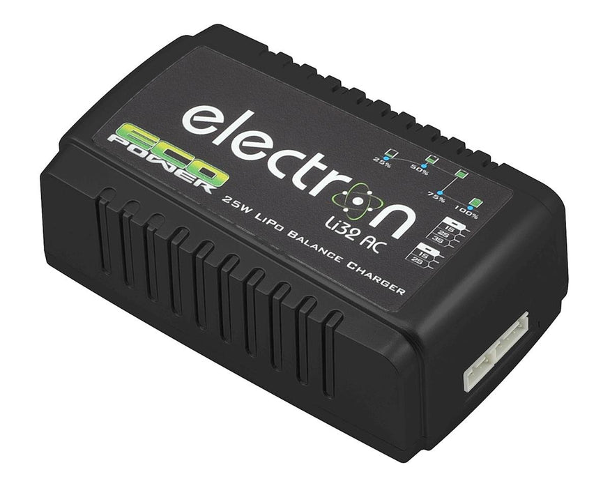 EcoPower "Electron Li32 AC" Chargeur de batterie LiPo Balance (2-3S/2A/25W)