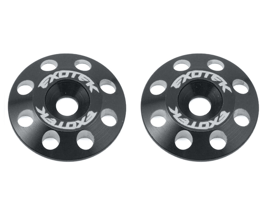 Exotek Flite V2 16mm Aluminum Wing Buttons (2) (Black)