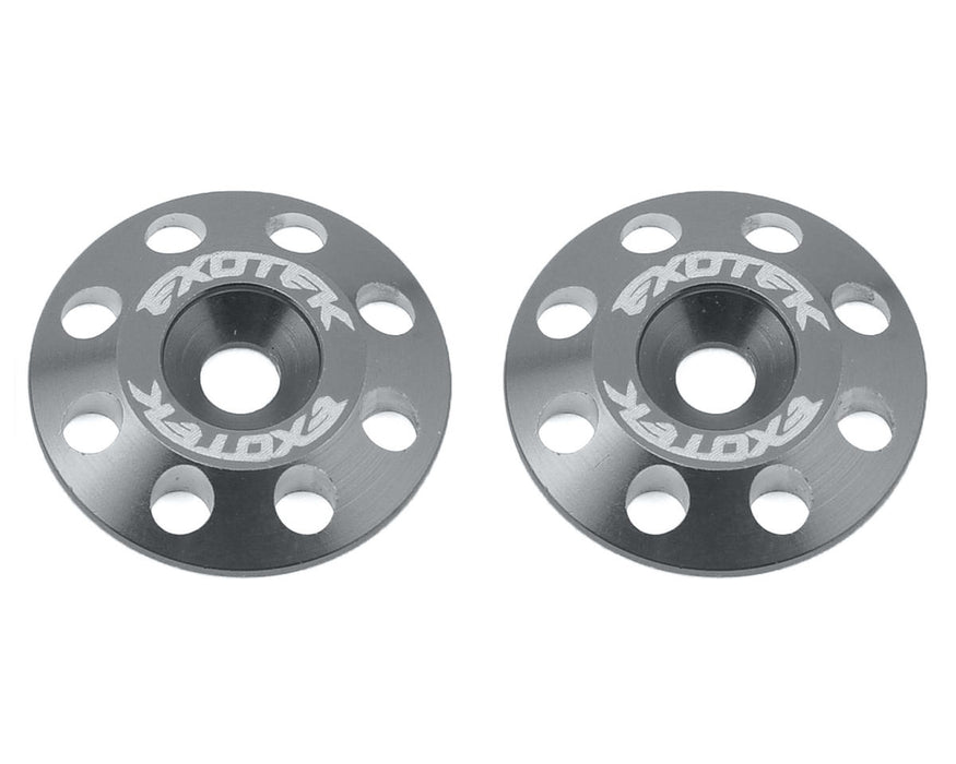 Exotek Flite V2 16mm Aluminum Wing Buttons (2) (Gun Metal)