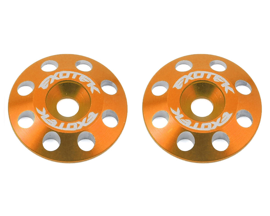 Exotek Flite V2 16mm Aluminum Wing Buttons (2) (Orange)