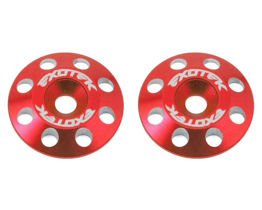 Exotek Flite V2 16mm Aluminum Wing Buttons (2) (Red)