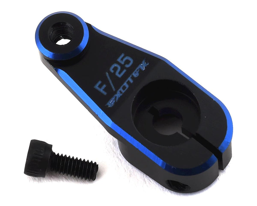 Exotek Aluminum AE HD Servo Horn (Black/Blue) (25T - Futaba/Savox/ProTek)