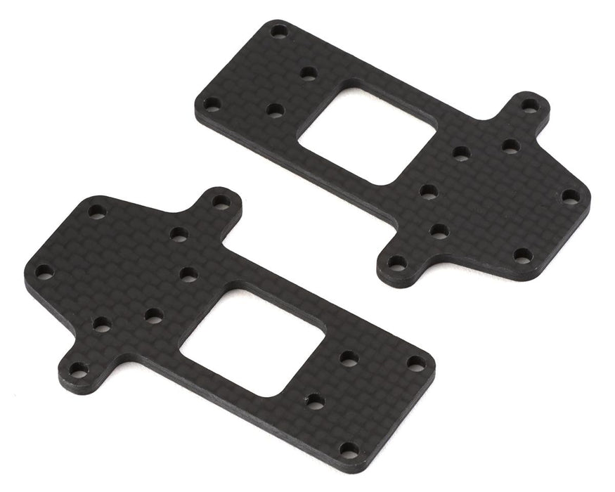 Exotek B6 2.5mm Carbon Fiber Gear Box Riser Spacers (2)