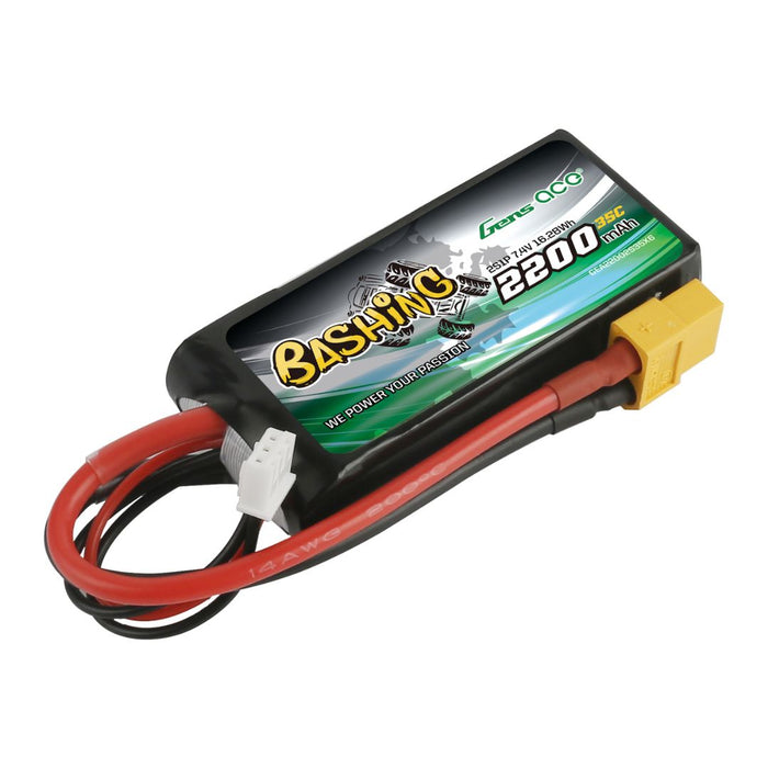 7.4V 2200mAh 2S 35C Lipo: XT60