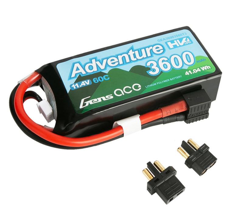 11.4V 3600mAh 3S1P  60C Lipo: Deans And XT60