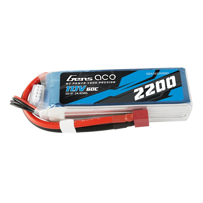 11.1V 2200mAh, 3S 60C, LiPo, Deans