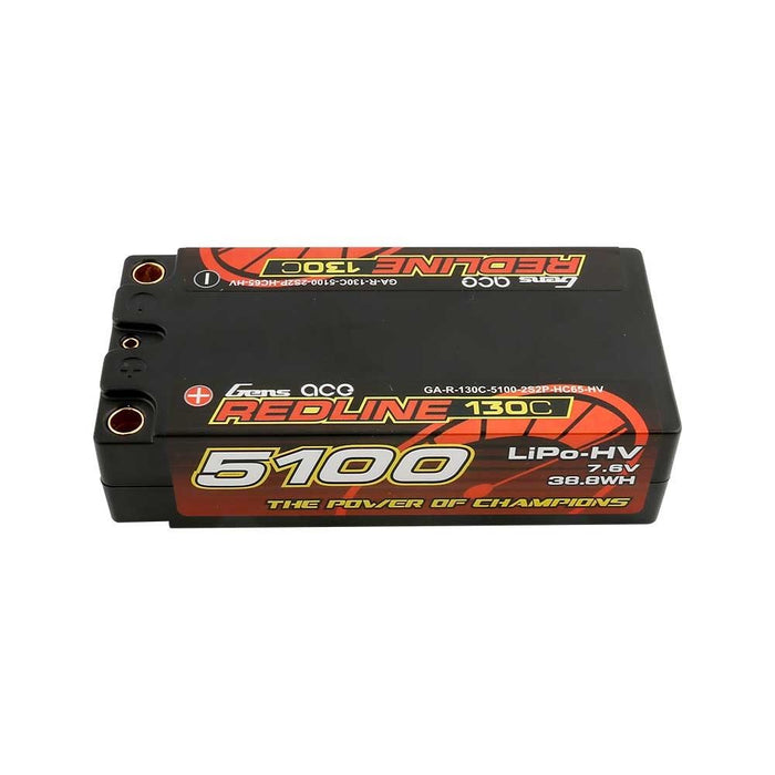 7.6V 5100mAh 2S 130C HV Lipo: 5.0mm BULLET