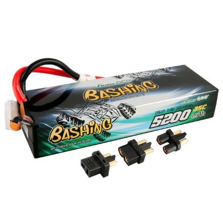 Lipo 7,4 V 5 200 mAh 2S1P 35C : EC3, Deans, XT60