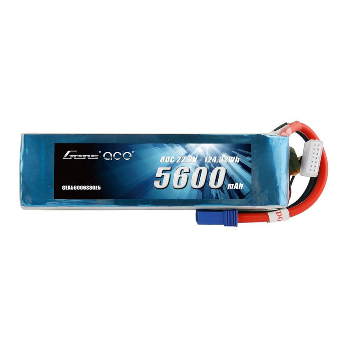 22.2V 5600mAh 6S 80C Lipo: EC5