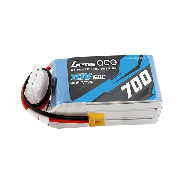 Gens Ace - 986 - 700mAh 3S1P 11.1V 60C LiPo XT30 Prise Étui Souple 58x22.5x23mm