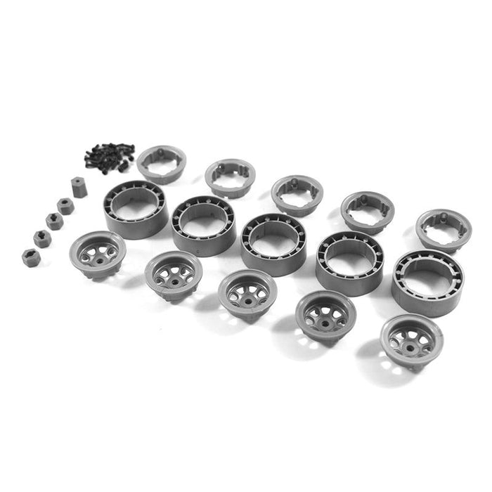 Hobby Plus Internal Beadlock Wheel Set (Grey) For CR-18 and CR-24