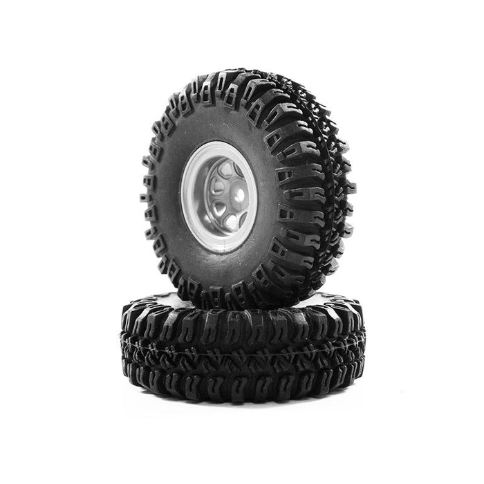 Hobby Plus CR-18 1.0" Grabber M/T Tire Mounted (4) For CR-18