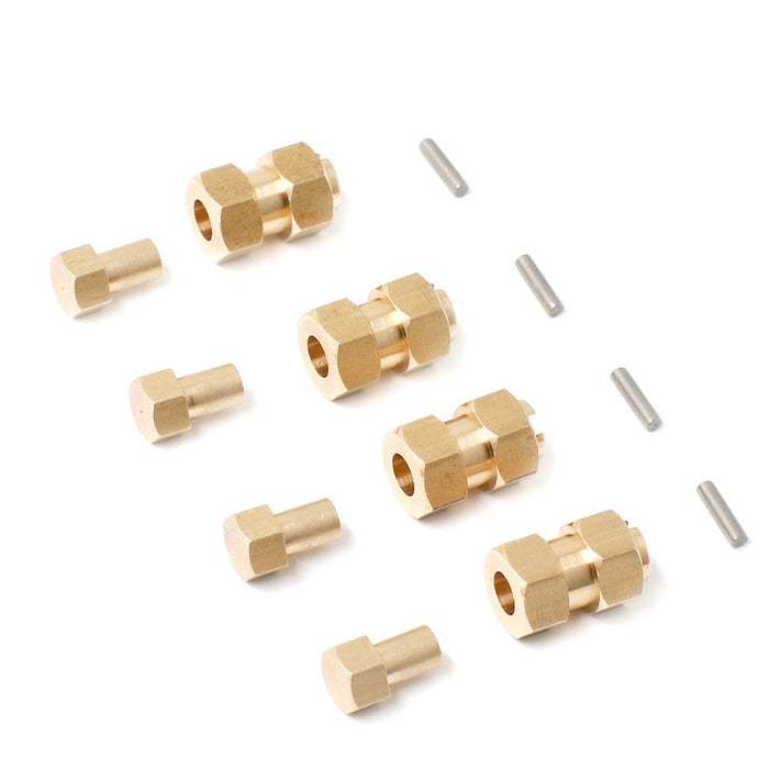 Hobby Details Traxxas 1/18 TRX-4M Brass Hex Extensions (4)  Hex: 7.0mm, Width: 10mm, Weight: 13.8g