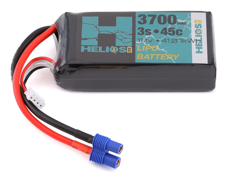 Batterie LiPo courte Helios RC 3S 45C avec connecteur EC3 (11,1 V/3 700 mAh)