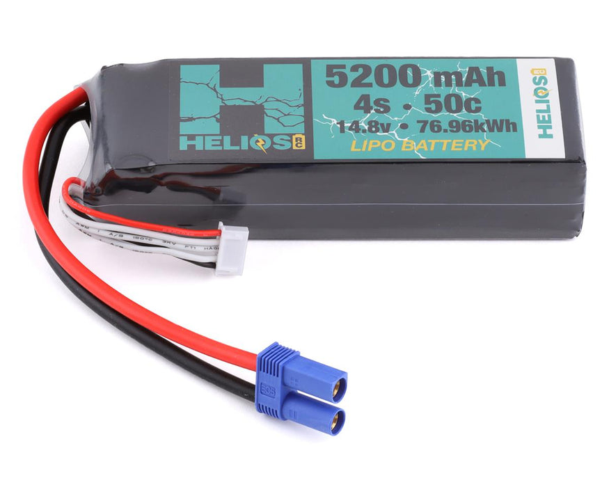 Batterie LiPo Helios RC 4S 50C avec connecteur EC5 (14,8 V/5 200 mAh)