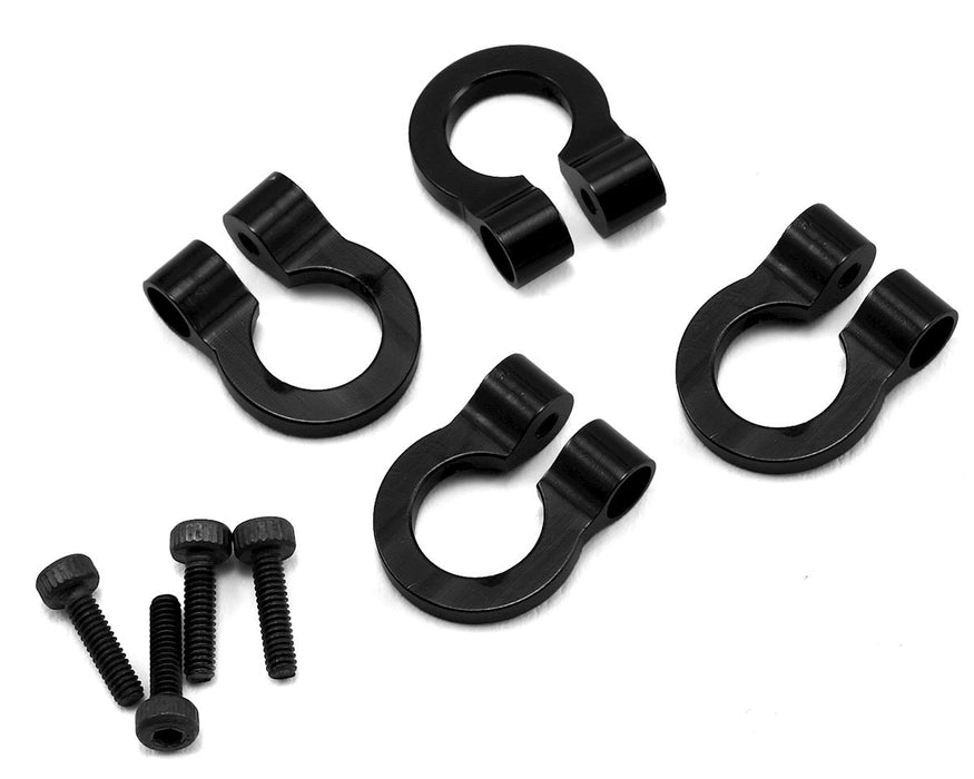 1/10 Scale Aluminum Black Tow Shackle D-Rings (4)