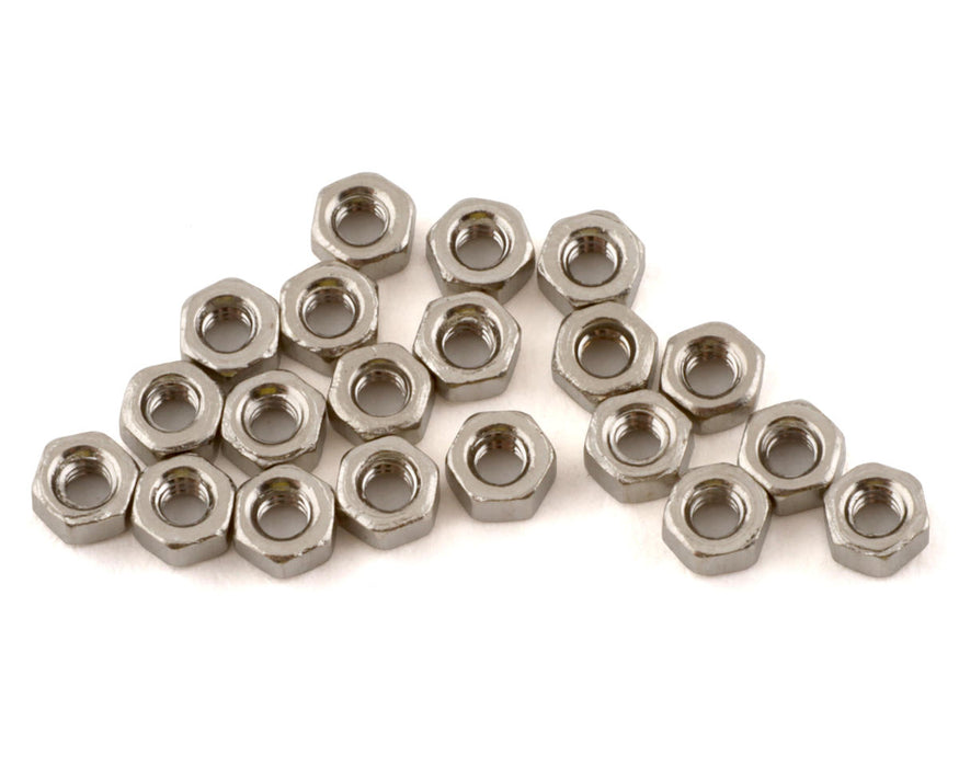 Écrou hexagonal en acier inoxydable de 1,4 mm Hot Racing (20) (SCX24/AX24)