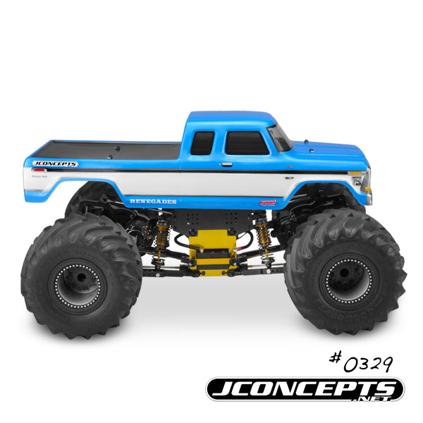 JConcepts 1979 Ford F-250 SuperCab Monster Truck Body w/Bumpers - (7" Width & 12.75" Wheelbase)