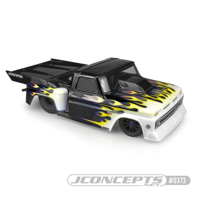 JConcepts 1966 Chevy C10 step-side w/ ultra rear wing (Fits - 11.75" front width, 12.00" rear width & 13" wheelbase)