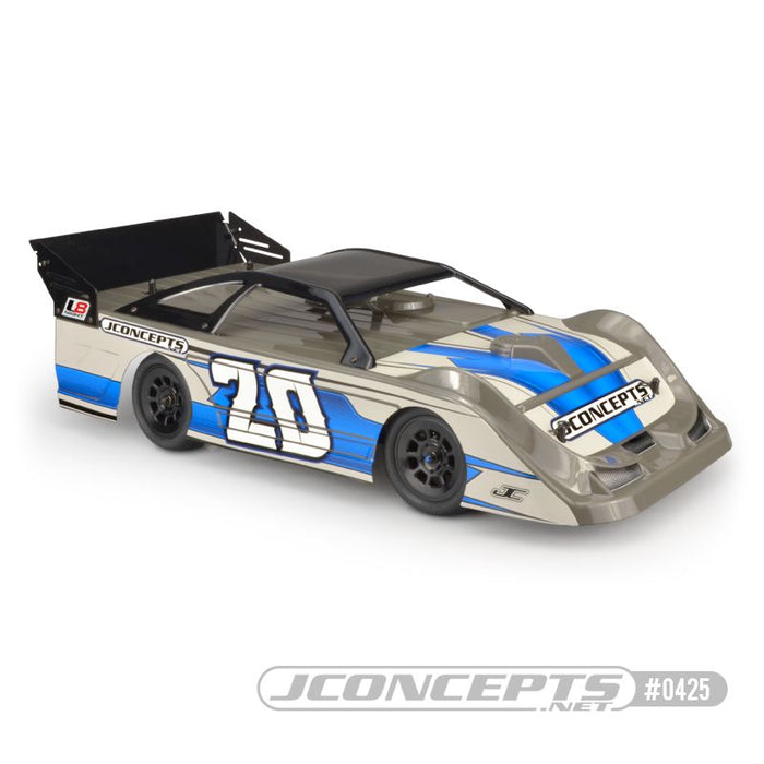 JConcepts L8D - "Decked" 10.25" wide 1/10th Late Model body w/ rear super spoiler (Fits - 10.25" wide body)