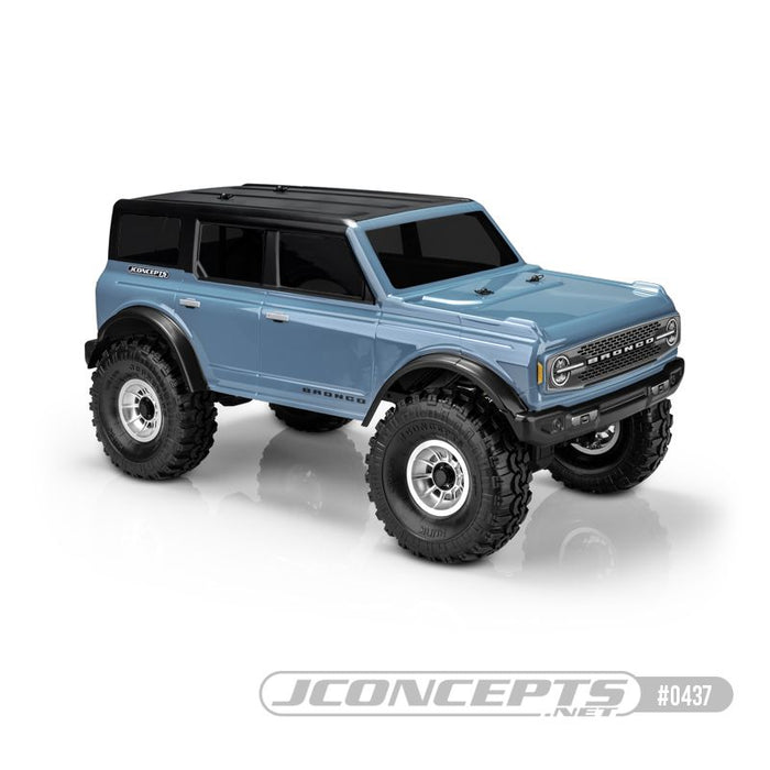 JConcepts 2021 Ford Bronco 4-Door Body, 12.3" Wheelbase (Fits - Traxxas TRX-4 Sport, Enduro, Axial, Vanquish 12.3" Wheelbase)